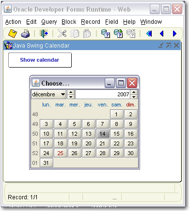 Forms A Swing Calendar Java Bean Francois Degrelle S Blog