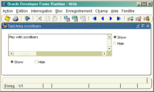 scroll bars